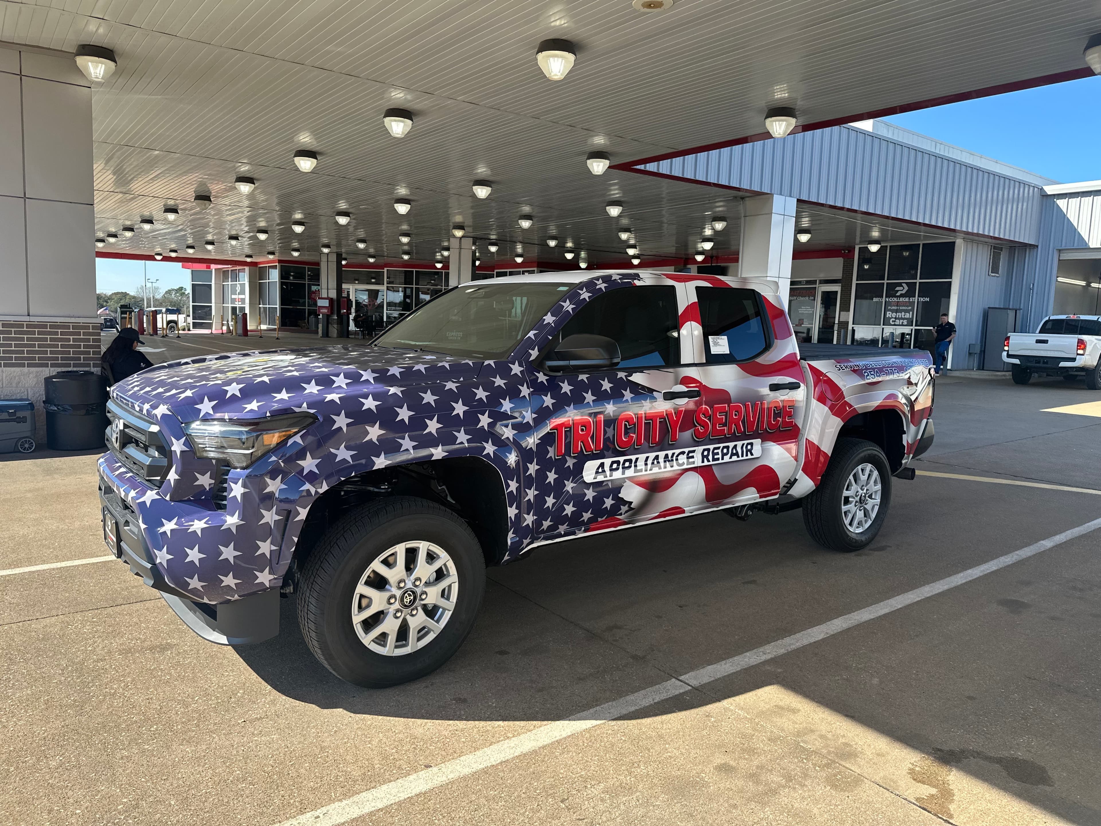 Tri City Service appliance repair truck serving Bell County, Texas